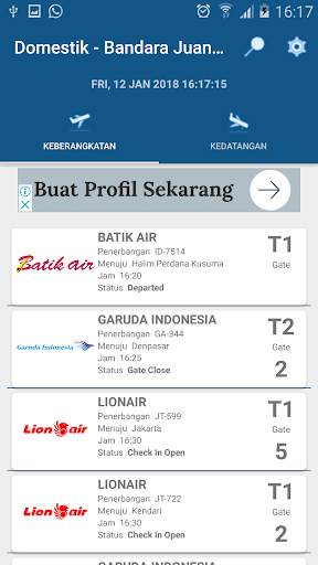 Indonesia Flight Status screenshot 2