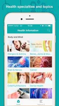 Health infomation - specialties and topics screenshot 1