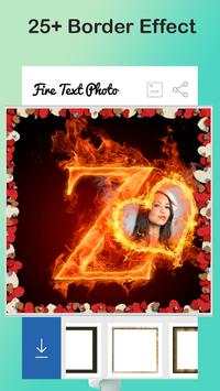 Fire Text Photo Frame screenshot 5