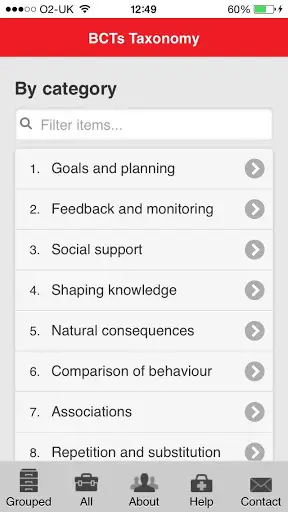 BCT Taxonomy screenshot 1