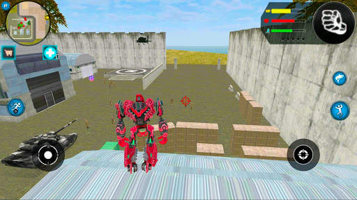 Unlimited Red Robot Shark Tranforme Battle City screenshot 4