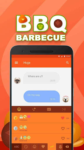 Funny BBQ Emoji Keyboard screenshot 3