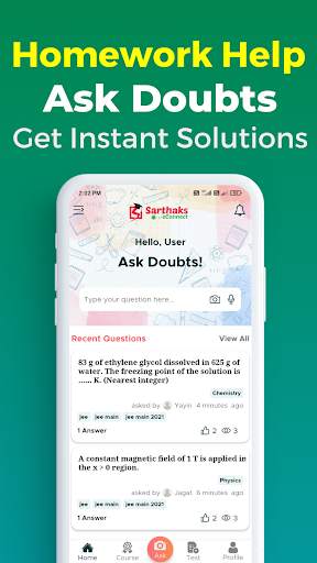 Sarthaks eConnect - App for JEE, NEET, Class 7-12 screenshot 1