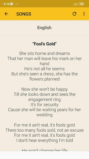 Amy Winehouse Lyrics screenshot 4