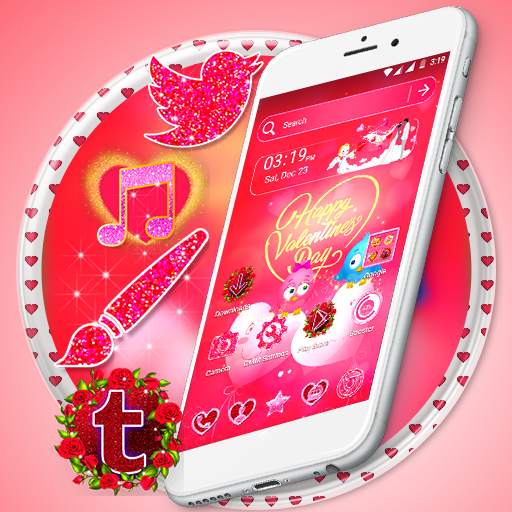 Valentine Day Launcher Theme 4.1