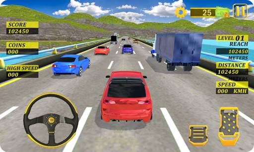 High Speed Traffic Car Driving Road Race Simulator screenshot 1