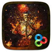 Fire Skull 3D Go Launcher Theme icon