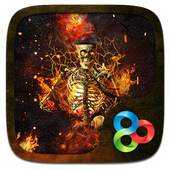 Fire Skull 3D Go Launcher Theme v1.0