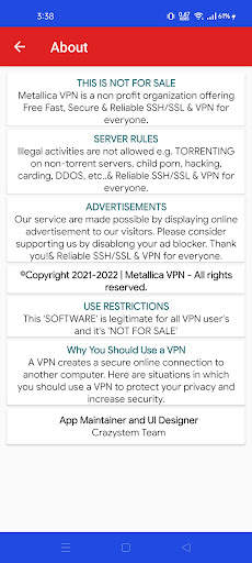 Metallica VPN screenshot 4