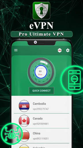 eVPN - Pro Ultimate VPN 1 تصوير الشاشة