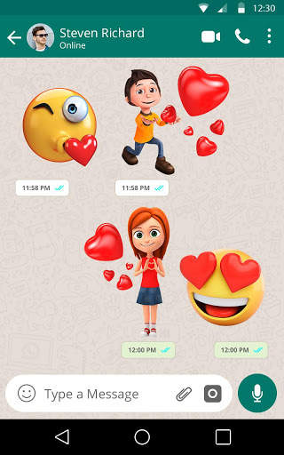 3D Romantic Stickers for whatsapp: WAStickerApps screenshot 15