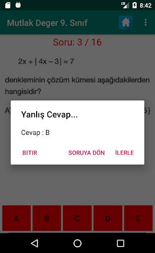 Mutlak Değer 9. Sınıf Matematik Konu Anlatımı Test screenshot 7