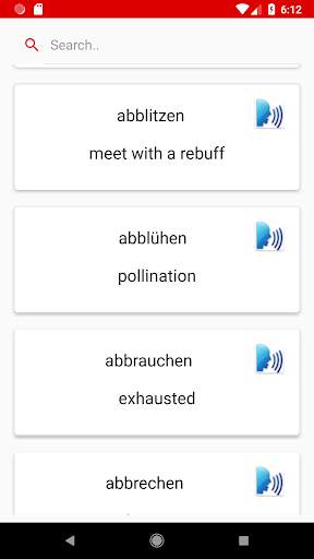 German Verbs conjugation offline (English version) screenshot 1