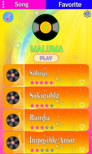 Maluma Piano tiles game screenshot 1