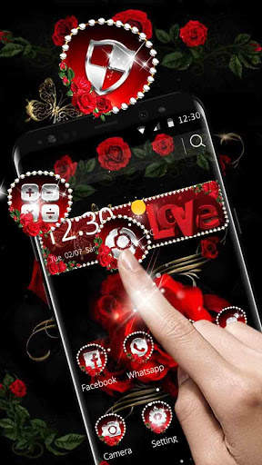 Black Red Rose Theme screenshot 2