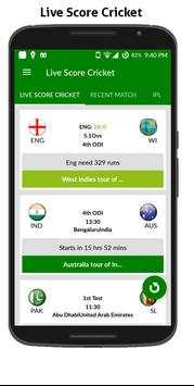 Live Score Cricket screenshot 1