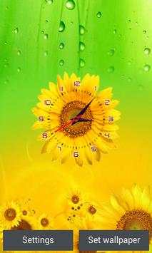 Sunflower Clock Live Wallpaper screenshot 2