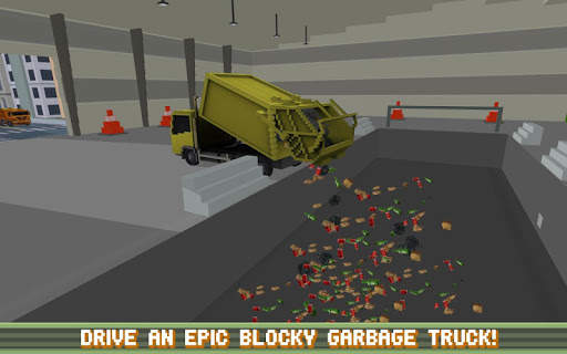 Blocky Garbage Truck SIM PRO screenshot 2