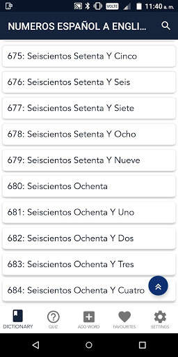 Numeros en español y ingles screenshot 1
