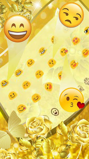 Golden Butterfly Keyboard Theme screenshot 3