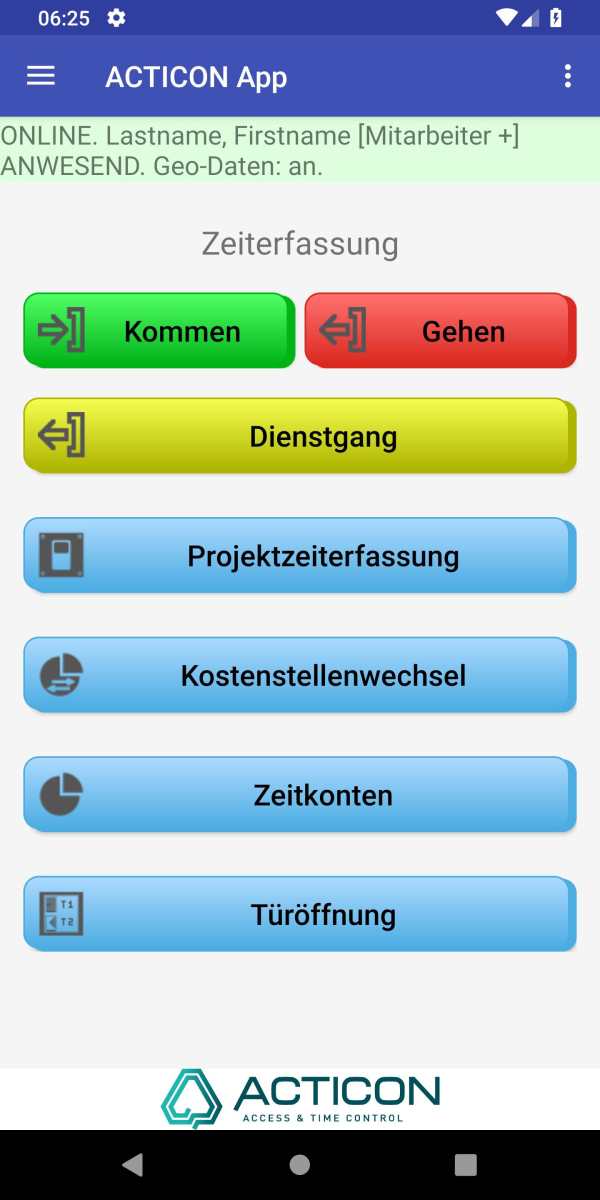 ACTICON App screenshot 1