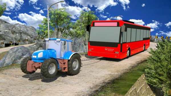 Pull Tractor Heavy Duty: Chained Towing Bus 3D screenshot 4