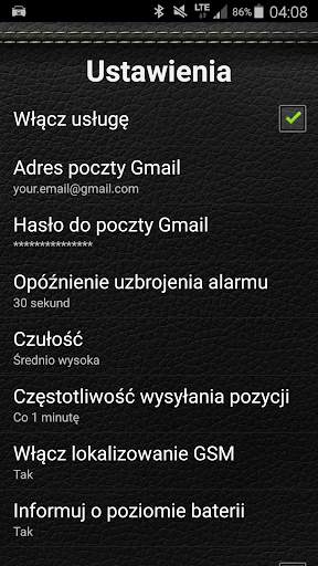 Alarm Samochodowy Pro screenshot 2