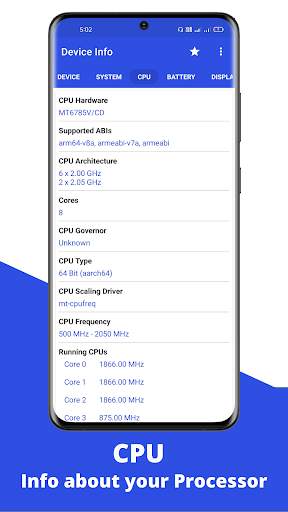 Device Info : System, CPU Info screenshot 4