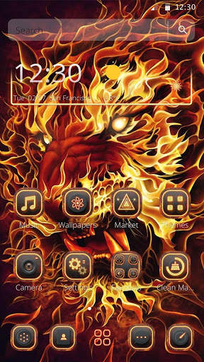 Red Fire Lion Theme screenshot 6