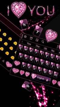Bàn phím Pink Heart Diamond screenshot 2