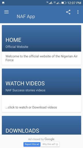 Nigerian Air Force NAF app screenshot 2