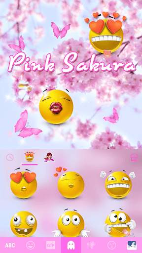 Pinksakura Keyboard Theme screenshot 3