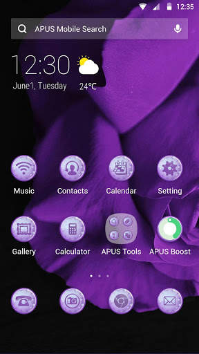 Purple-APUS Launcher theme screenshot 1