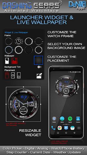 Dashing Gears HD WatchFace Widget & Live Wallpaper screenshot 2