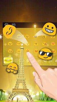 Golden Paris Keyboard Theme screenshot 3