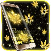 Golden Weed Rasta Shiny Keyboard Theme on 9Apps