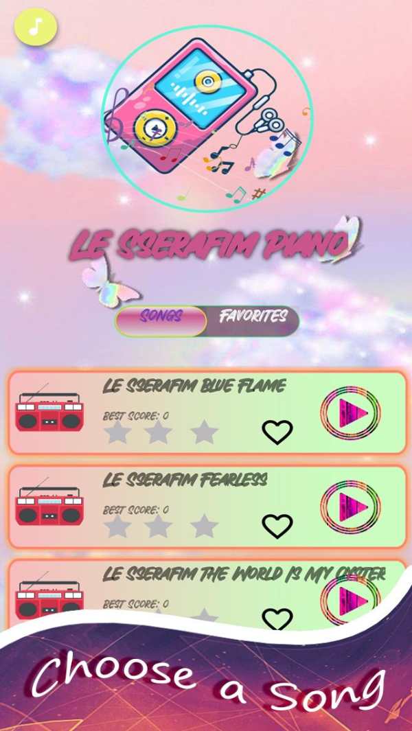 Le Sserafim Piano Tiles screenshot 1
