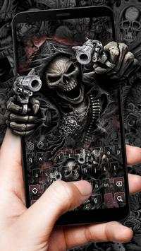 Devil Death Skull Gun Keyboard Theme screenshot 2