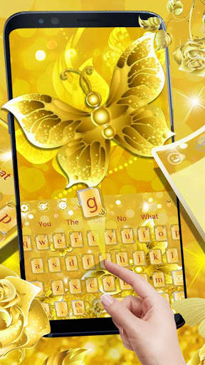 Golden Butterfly Keyboard Theme screenshot 2