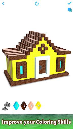 House Voxel Paint by Number - 3D Glitter Coloring screenshot 5