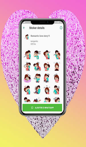 Romantic Love stickers for WhatsApp screenshot 3