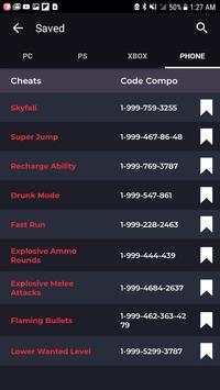 Cheats for GTA 5 (Xbox, PS, PC) - All GTA 5 Cheats screenshot 1