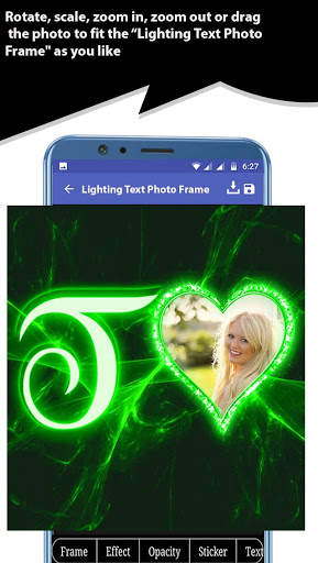Lighting Text Photo Frame screenshot 3