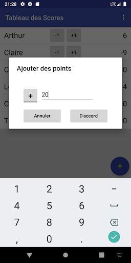 Tableau des Scores screenshot 3