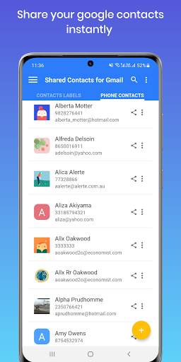 Shared Contacts for Gmail®: Share Google Contacts screenshot 2