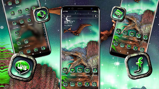 Aurora Dinosaur Launcher Theme screenshot 4