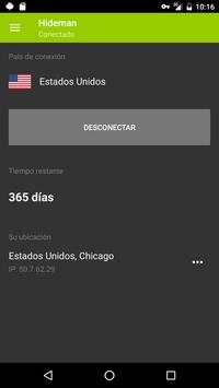 Hideman VPN screenshot 2