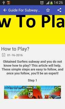 Guide For Subway Surfers स्क्रीनशॉट 3