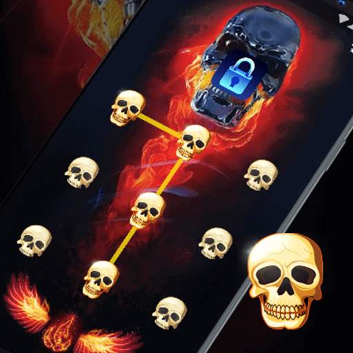 (FREE) Fire Skull - App Lock Master Theme 1.0.3
