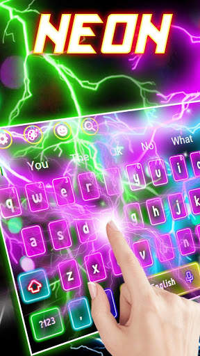 Thunder Neon Keyboard Theme screenshot 1